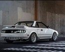 Toyota MR2 x S550 Mustang mashup rendering by photo.chopshop