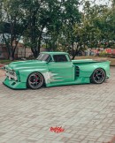 Hellephant 1958 Chevy Apache bagged widebody CGI transformation by adry53customs
