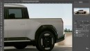 Kia EV9 pickup truck rendering by Theottle