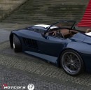 AC Shelby Cobra V8 modernization rendering by HotCars and rostislav_prokop