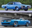 1970 Dodge Coronet Super Bee render mix with widebody Challenger Hellcat by wb.artist20