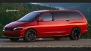 Dodge Caravan modern revival rendering by TheSketchMonkey