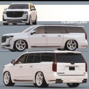 Cadillac Escalade-V ESV lowered rendering by musartwork