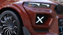 BMW X5 M Sport slammed widebody CF rendering by Evrim Ozgun
