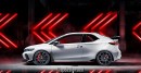 2023 Honda Civic Type R Three-Door Hot Hatch rendering by spdesignsest