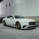 Stanced Bentley Continental GT on Volk Rays TE37 rendering by the_kyza