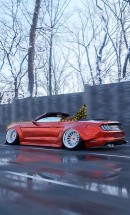 Ford Mustang Convertible CGI Christmas by jdmcarrenders