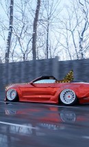 Ford Mustang Convertible CGI Christmas by jdmcarrenders
