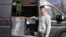 DIY Camper Van Build Stands Out With a Modern Interior and a Hidden Shower