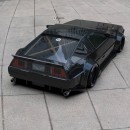 DMC DeLorean Rendered as Low-Riding Restomod That Looks Like a Singer