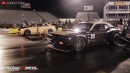 Dodge Challenger Black Ghost Demon drags Cadillac CTS-V on Demonology