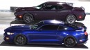 Dodge Challenger vs Ford Mustang GT at The Strip on Wheels Plus