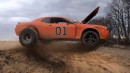 Dodge Challenger "General Lee" Jumps on Dirt Ramp
