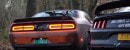 Dodge Challenger Hellcat Chased by Mustang Shelby GT350 Police Car