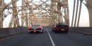 Dodge Challenger Hellcat Drag Races Audi R8 in New York Traffic