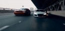 Dodge Challenger Hellcat Drag Races Audi R8 in New York Traffic