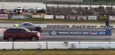 Jeep Grand Cherokee Trackhawk drag races Dodge Challenger Hellcat