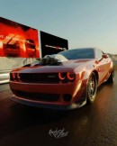 Dodge Challenger Hellcat Redeye with twin superchargers (rendering)