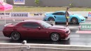 Dodge Challenger SRT Hellcat takes on a Porsche 911 Turbo