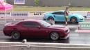Dodge Challenger SRT Hellcat takes on a Porsche 911 Turbo