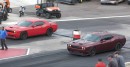Dodge Challenger SRT Hellcat races the SRT Hellcat Redeye