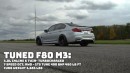 Tuned BMW F80 M3 vs Dodge Challenger Hellcat, the tables turn soon enough. Drag and Roll Race.