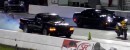 Challenger Hellcat vs Turbo Dakota drag race
