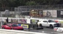Dodge Challenger Hellcat vs. Ferrari 458 Drag Race