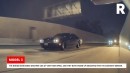 Dodge Challenger vs. Tesla Model 3 highway crash