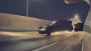 Dodge Challenger vs. Tesla Model 3 highway crash