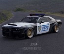 Dodge Challenger Demon Police Car Rendering