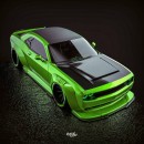 Dodge Challenger "Radioactive" rendering