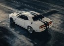 Dodge Challenger rendered with Krotov widebody kit