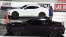 Dodge Challenger Scat Pack 1320 drags Chevy Camaro SS on Wheels