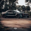 Blown Dodge Challenger widebody render inspired by Arrma Felony RC car