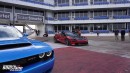 Dodge Challenger SRT Demon 170 vs McLaren vs Porsche
