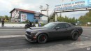 Dodge Challenger SRT Demon Drags Suzuki Hayabusa on Wheels