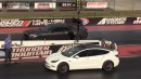 Tesla Model 3 vs Dodge Challenger SRT Hellcat on Wheels Plus