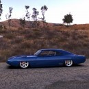 Dodge Charger Daytona "Blue Bomb" rendering