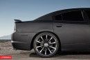 Dodge Charger Gets Matte Black Wrap and Vossen Wheels