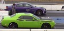 Dodge Charger Hellcat Drag Races Challenger Scat Pack