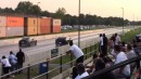 Dodge Charger SRT Hellcat vs Toyota GR Supra grudge drag race on DRACS