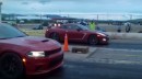 Charger Hellcat vs Nissan GT-R drag race