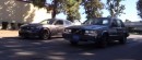 Dodge Charger Hellcat vs. 1985 Volvo 750 with LSx Swap Drag Race