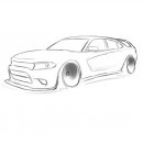 Dodge Charger Hellcat Wagon sketch