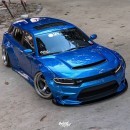 Dodge Charger Hellcat Wagon Widebody Rendering