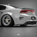 Dodge Charger on Ferrari wheels (rendering)