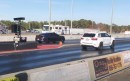 Dodge Charger "R/T Surprise" Drag Races Jeep Grand Cherokee Trackhawk
