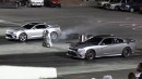 Dodge Charger SRT Hellcat vs Chevy Camaro SS on Wheels