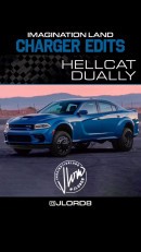 Dodge Charger SRT Hellcat Dually CGI transformation by jlord8